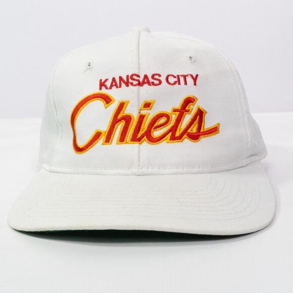 VTG Kansas City Chiefs SnapBack Hat Script Sports Specialties 90s All White RARE - Picture 6 of 13